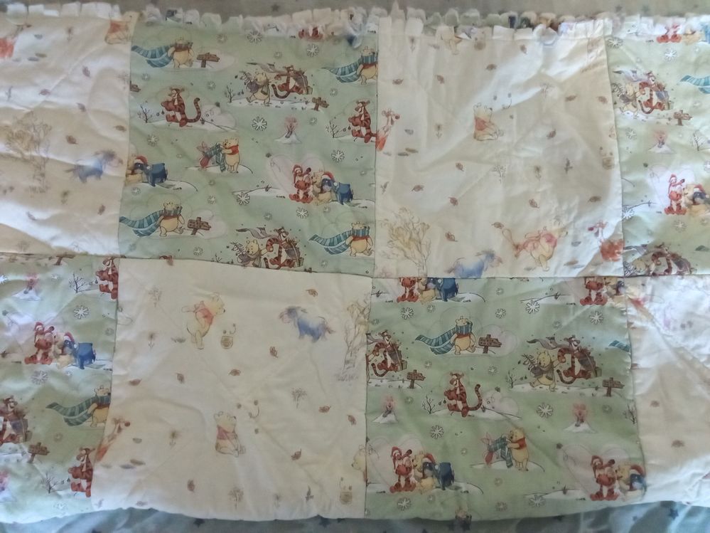 Winnie the Pooh patchwork baby blanket